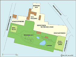 Botanischer Garten (klein) Karte des Botanischen Gartens Neuss