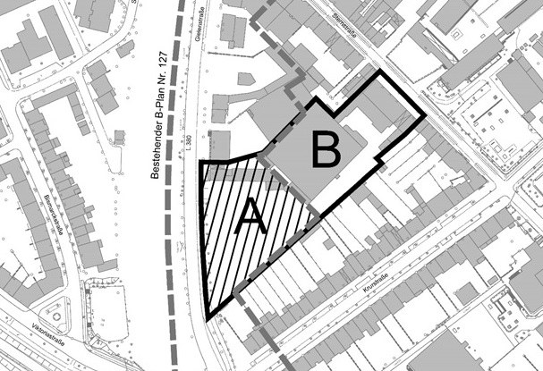 Neuer Lebensmittelmarkt und Wohnungsbau an der Gielenstraße