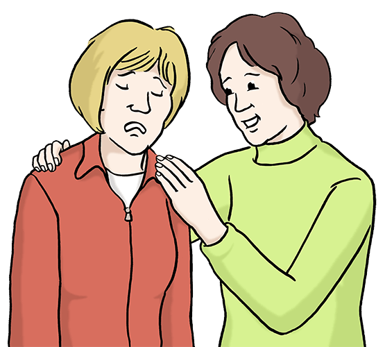 ls_troesten.png Eine Frau tröstet eine andere.